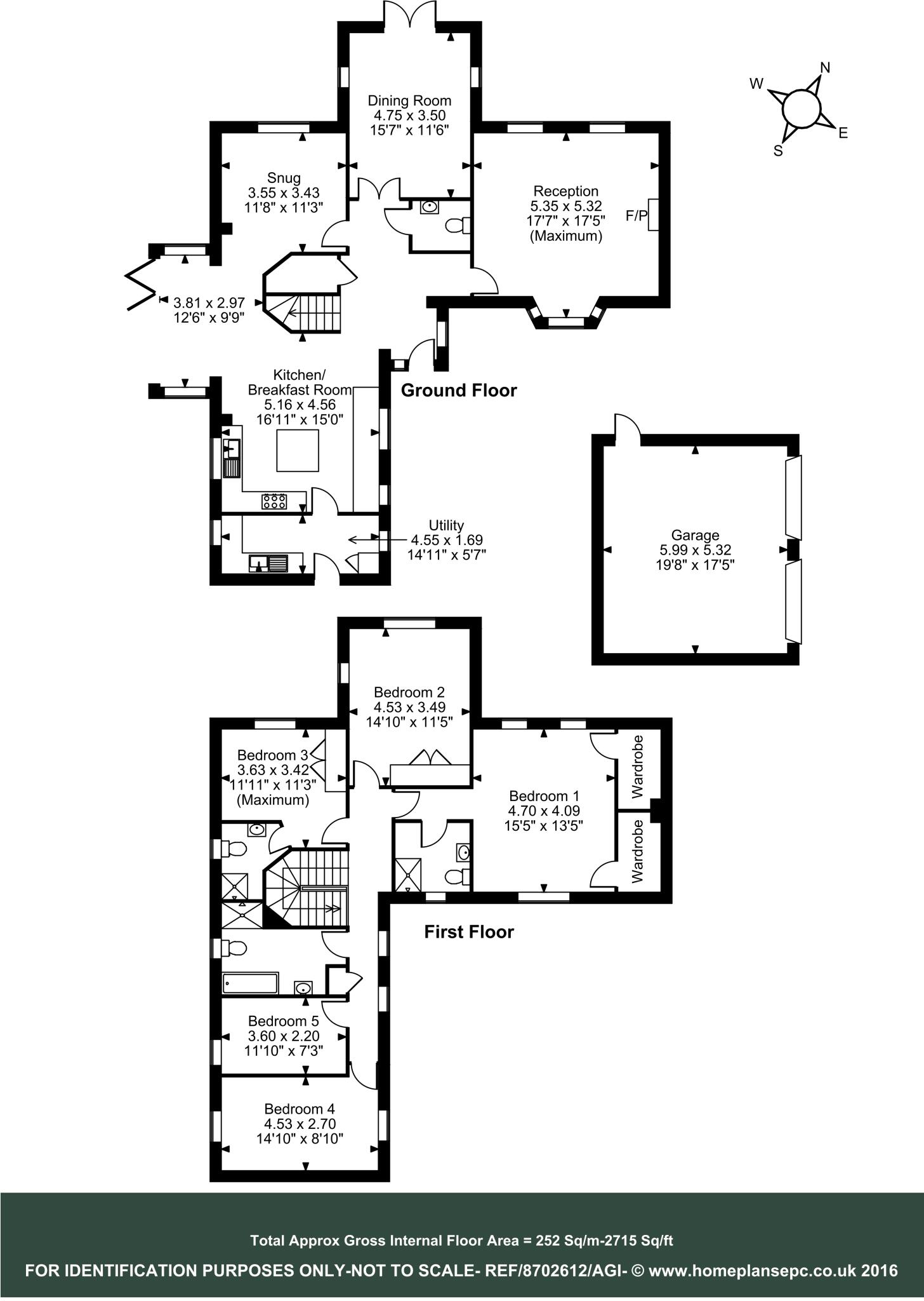 10, Homefield, Nassington, Peterborough, Northamptonshire, PE8 floorplan