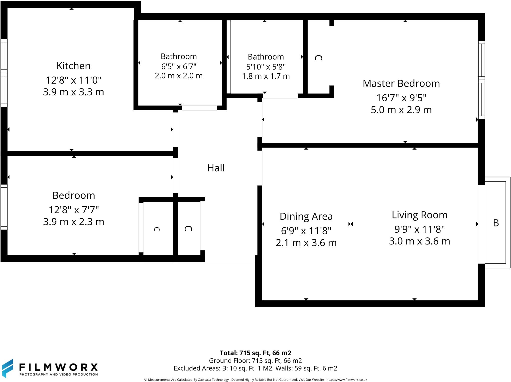 2/1, 58 Ferry Road, Yorkhill, G3 8QD floorplan