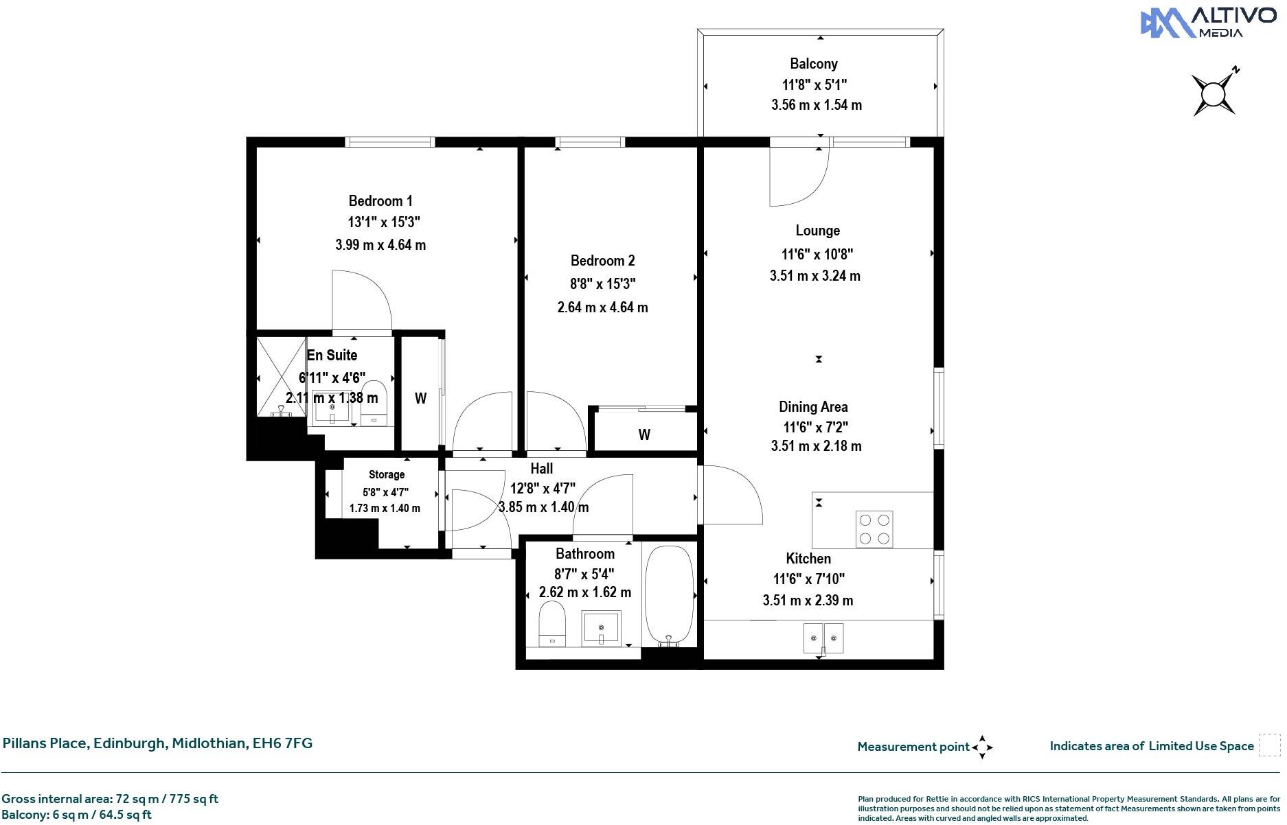 Pillans Place, Edinburgh, Midlothian floorplan