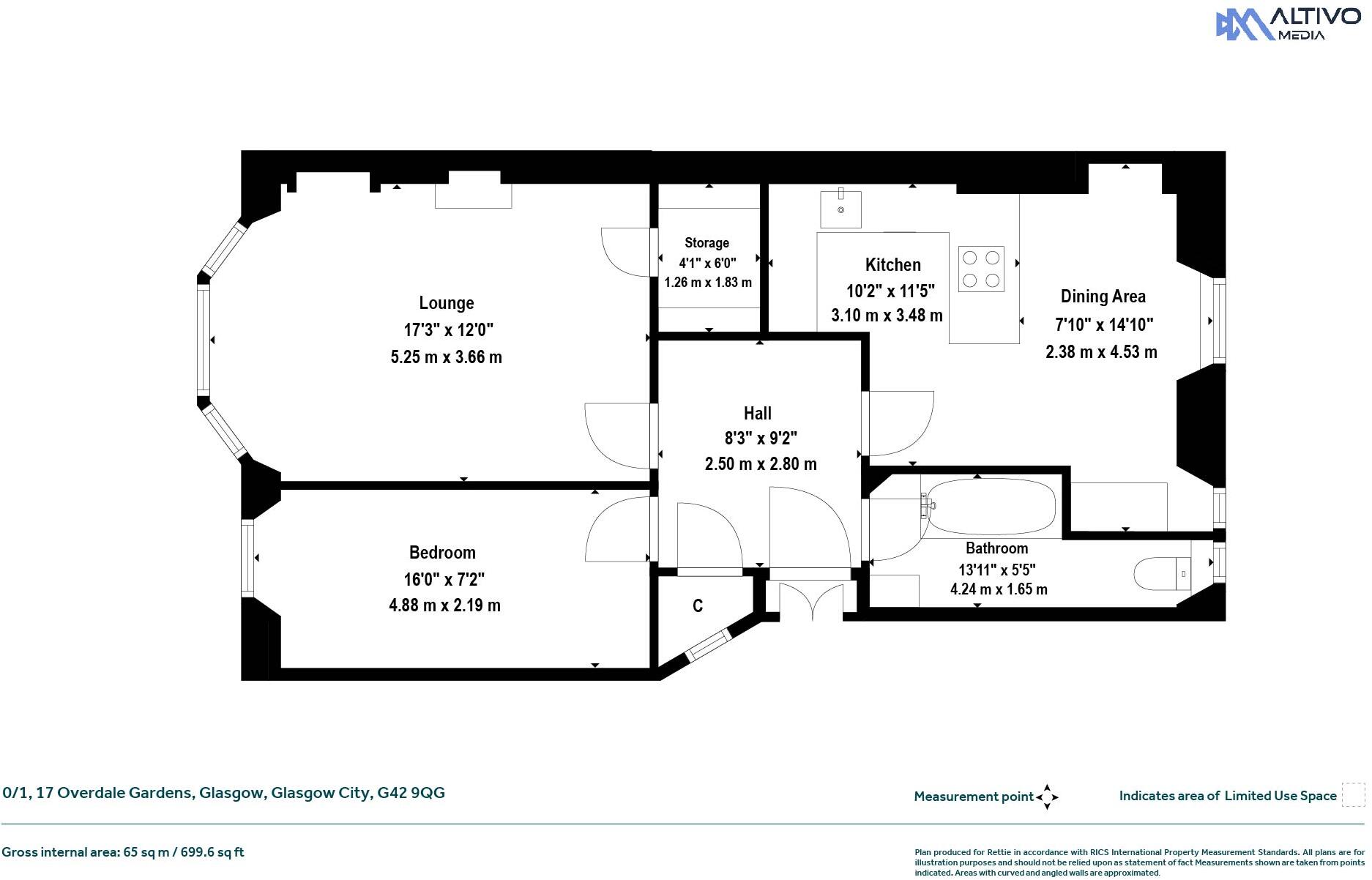 Overdale Gardens, Battlefield, Glasgow floorplan
