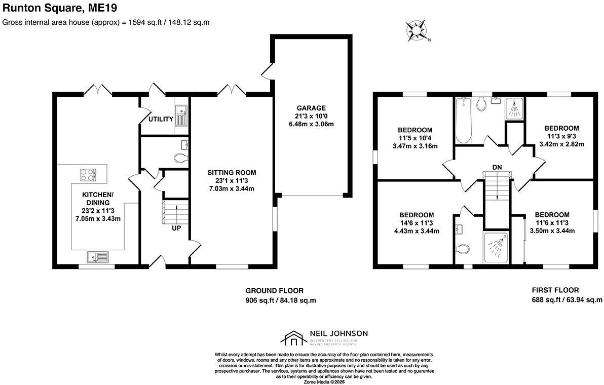 Ruton Square, Kings Hill, West Malling, ME19 4SH floorplan