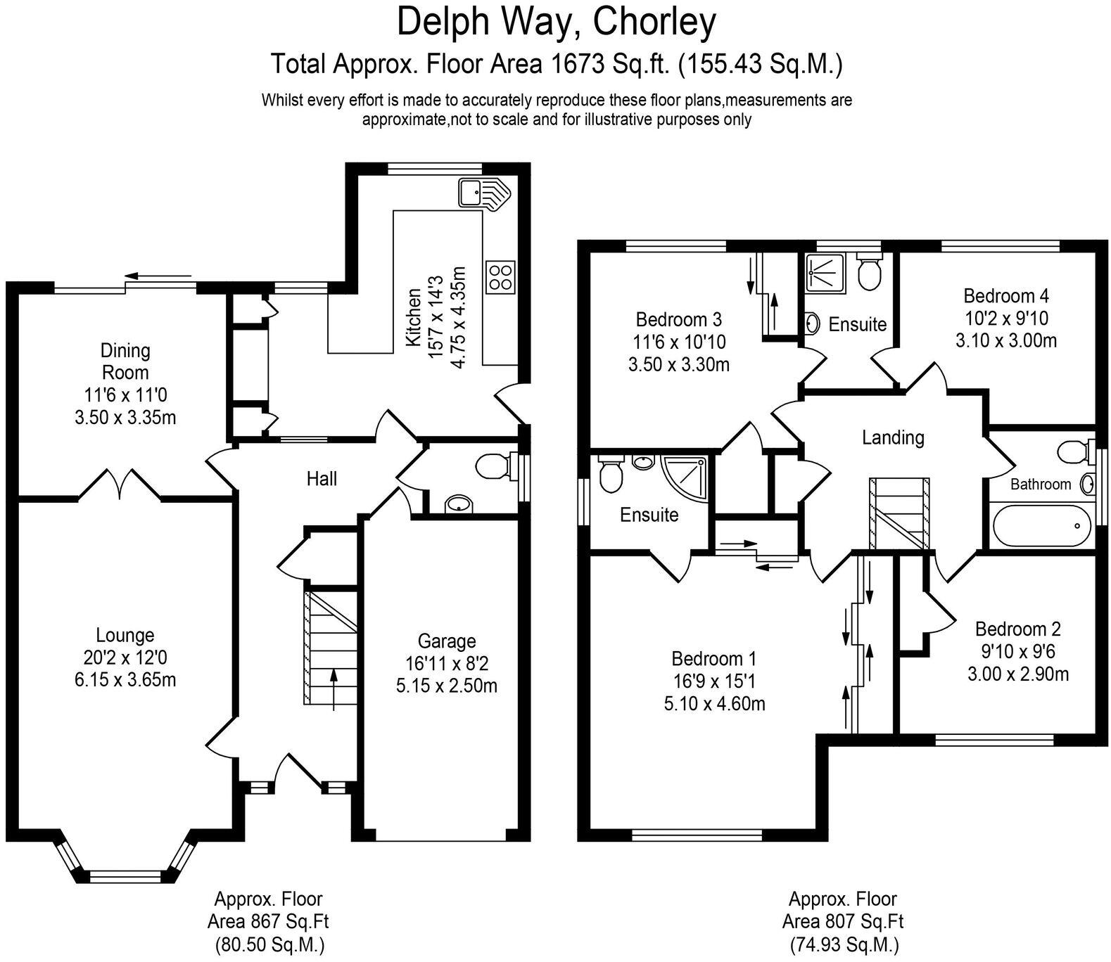 Delph Way, Whittle-Le-Woods, PR6 floorplan