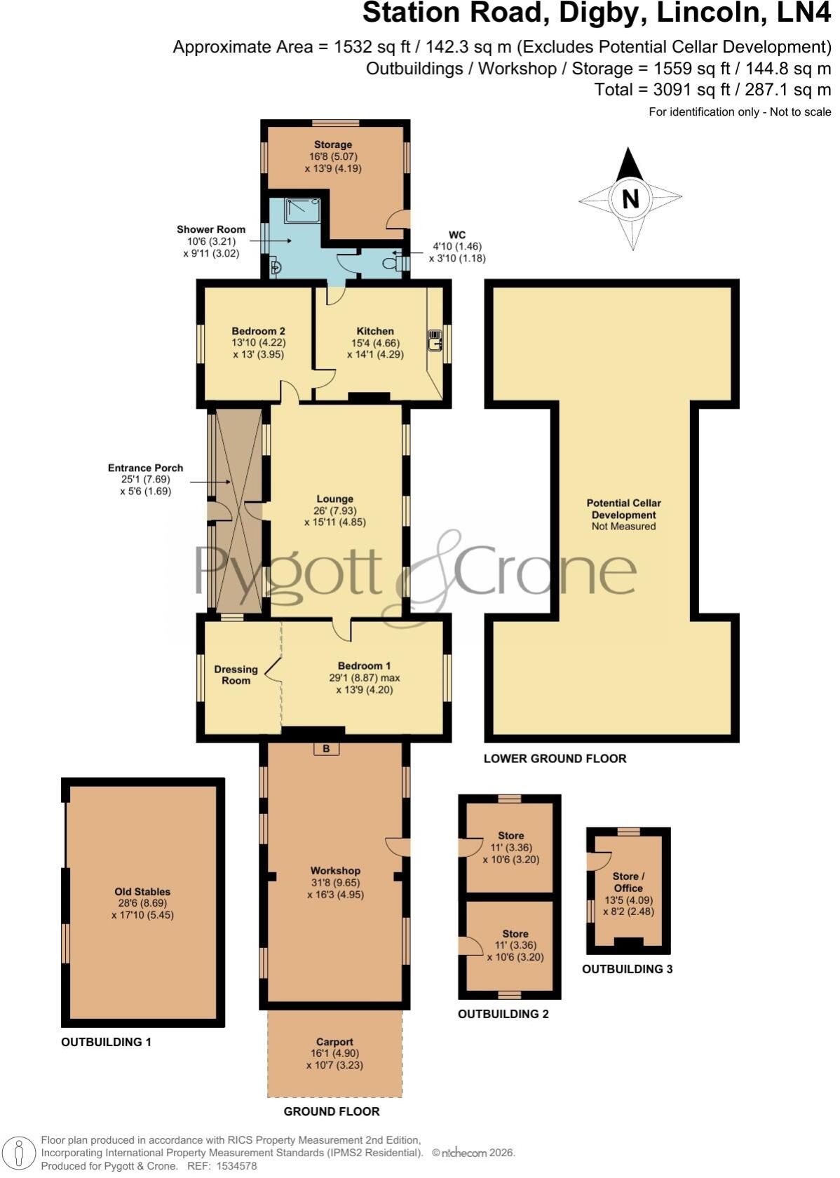 Station Road, Digby, Lincoln, Lincolnshire, LN4 floorplan