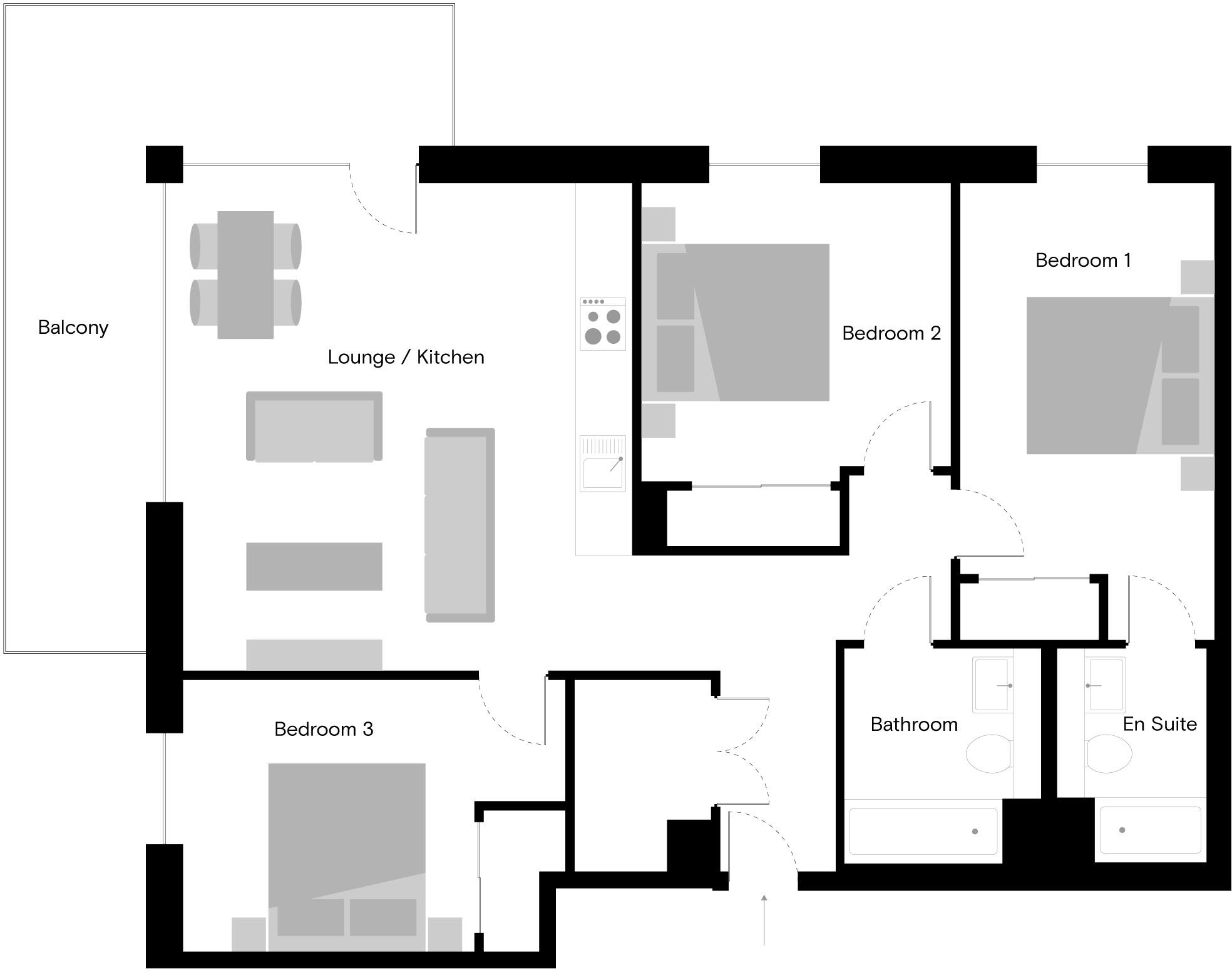 The Kell, Gillingham Gate Road, Gillingham, ME4 4SA floorplan