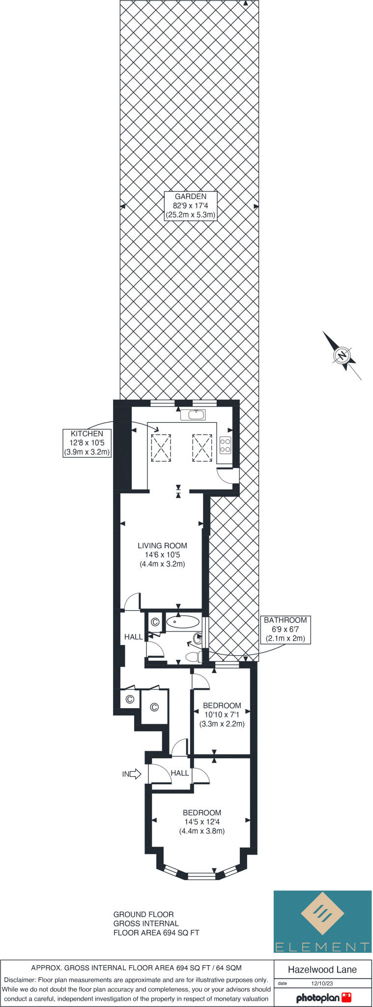 Hazelwood Lane, London, N13 floorplan
