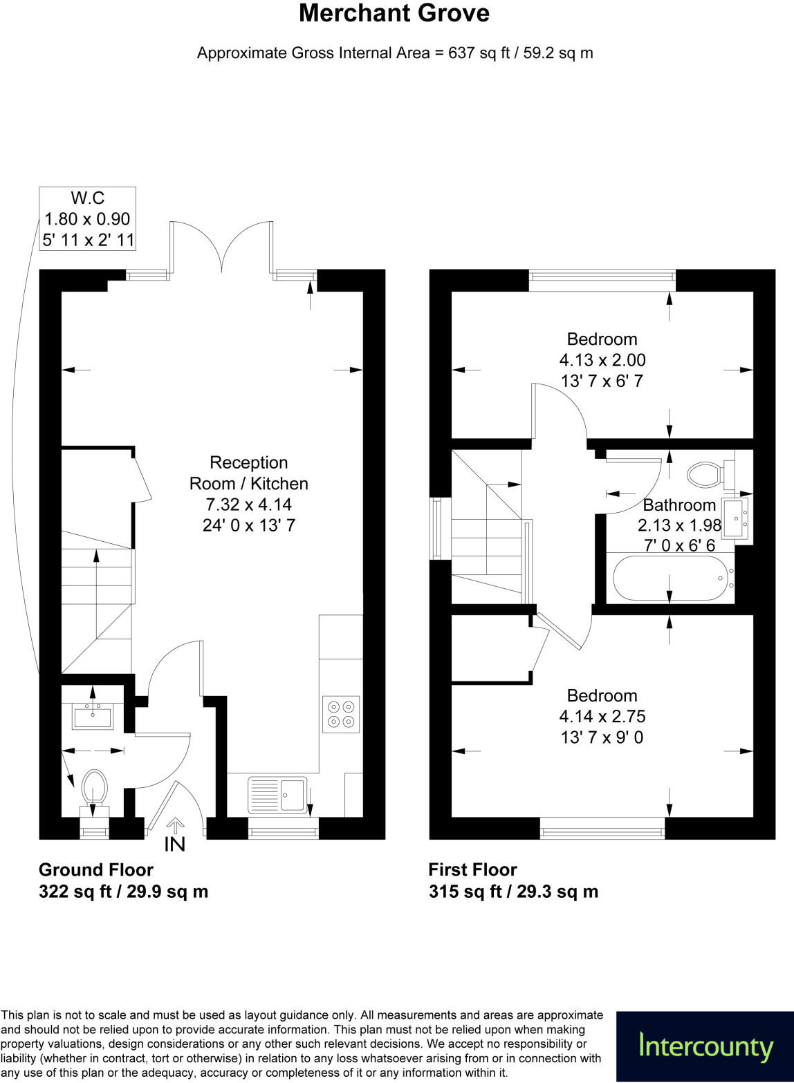 Merchant Grove, Bishop's Stortford, Hertfordshire, CM23 floorplan