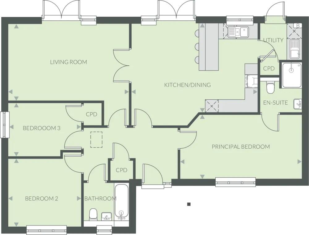 St Petroc, Padstow, Cornwall floorplan