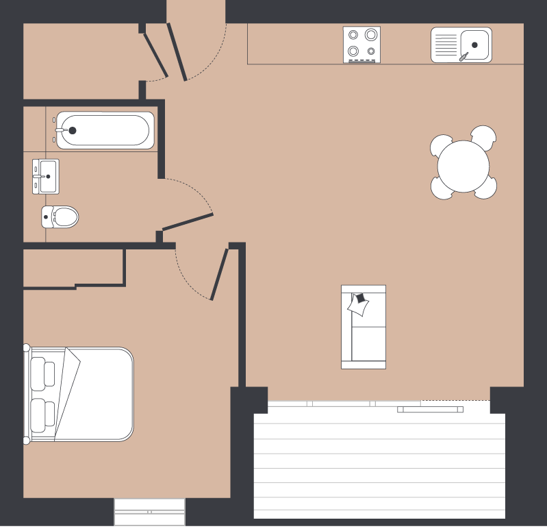 1 bed, 5th floor, Endura House, Rainham, RM13 floorplan