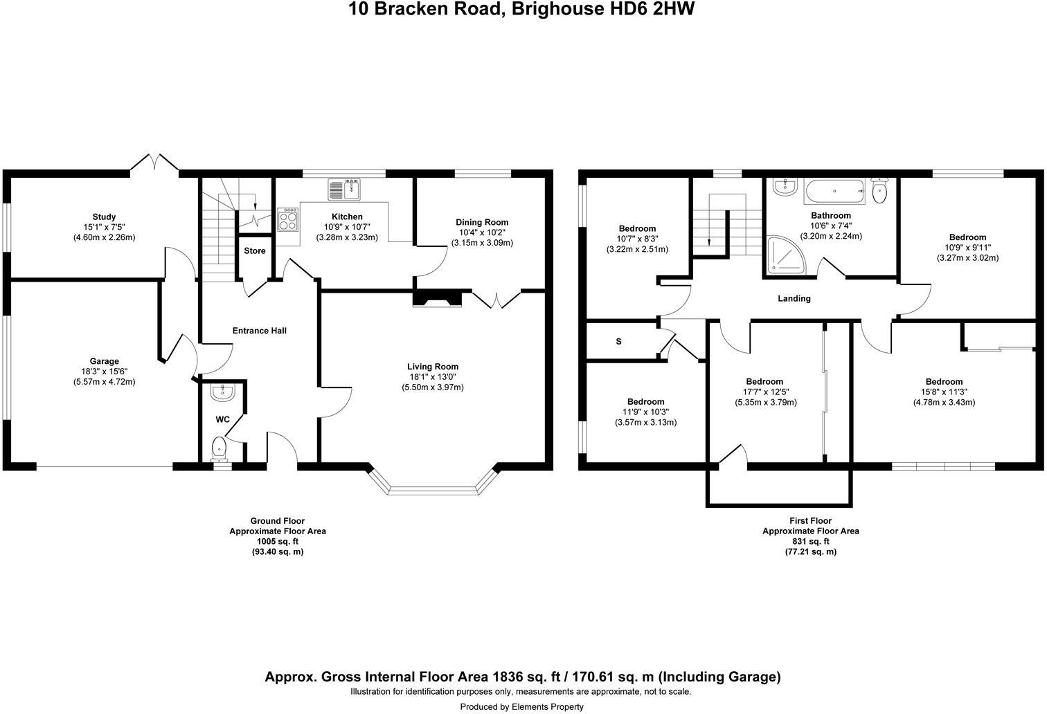 10, Bracken Road, Brighouse, HD6 2HW floorplan