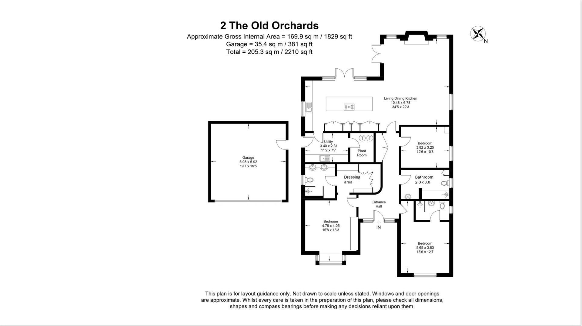 2 The Old Orchards, Dunston, Lincoln floorplan