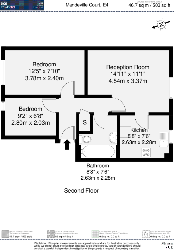 Mandeville Court, Chingford, Waltham Forest E4 floorplan