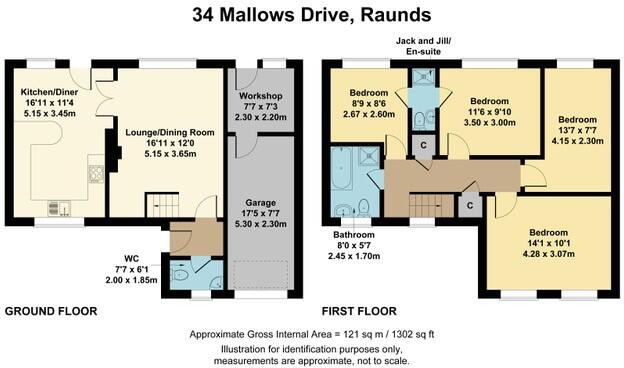Mallows Drive, Raunds, Wellingborough, NN9 floorplan