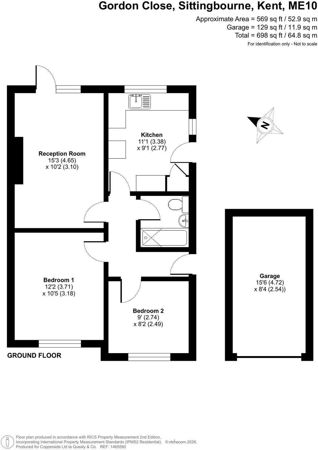 Gordon Close, Sittingbourne, Kent, ME10 floorplan