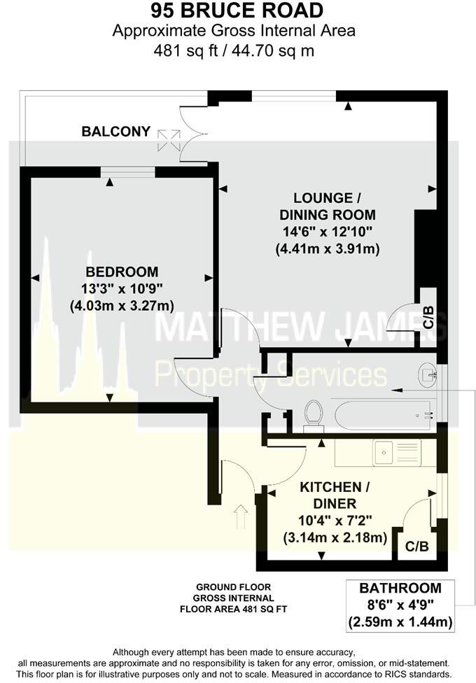 Bruce Road, Radford, Coventry * TOP FLOOR * floorplan