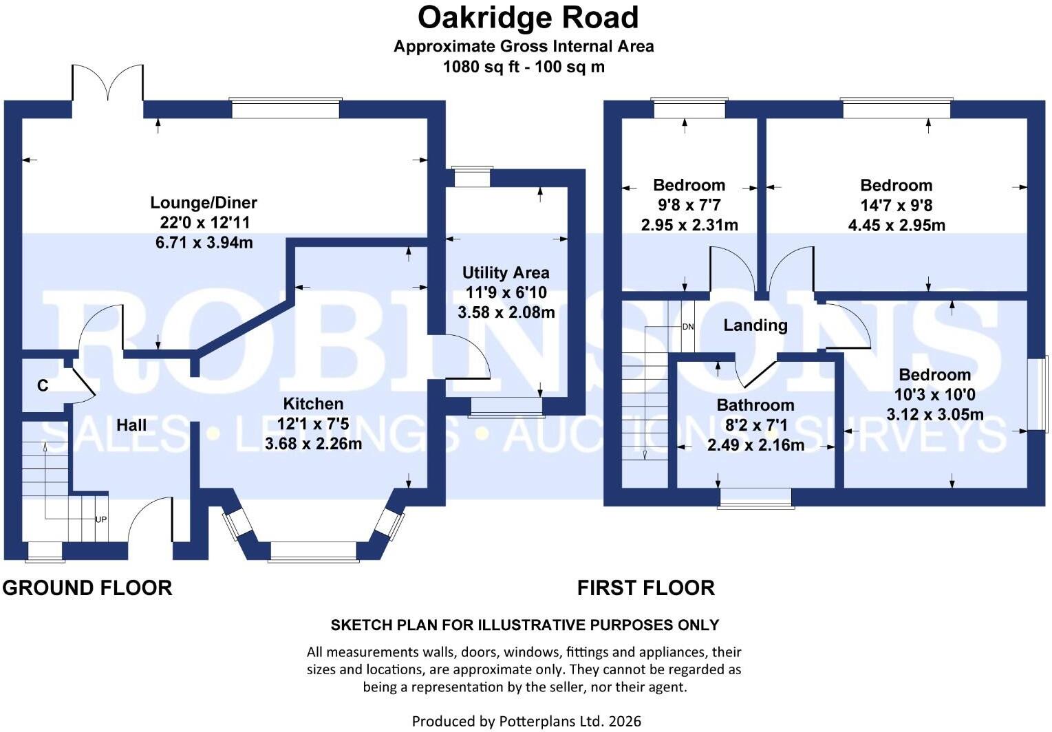 Oakridge Road, Ushaw Moor, Durham floorplan
