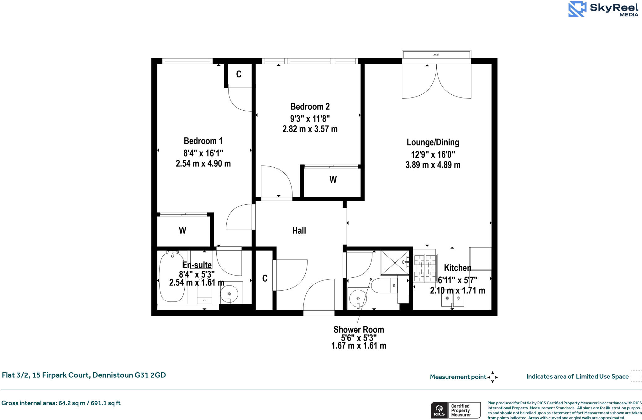 Firpark Court, Dennistoun, Glasgow floorplan
