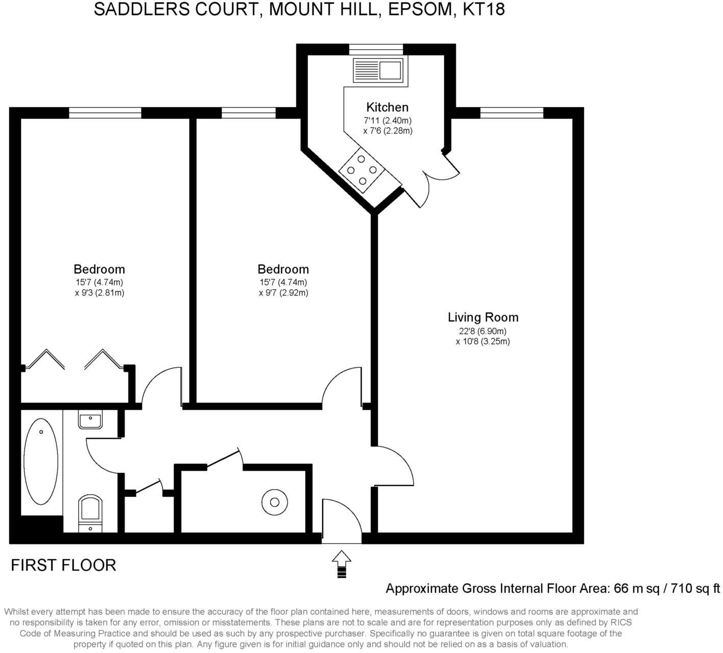 Saddlers Court, Epsom floorplan