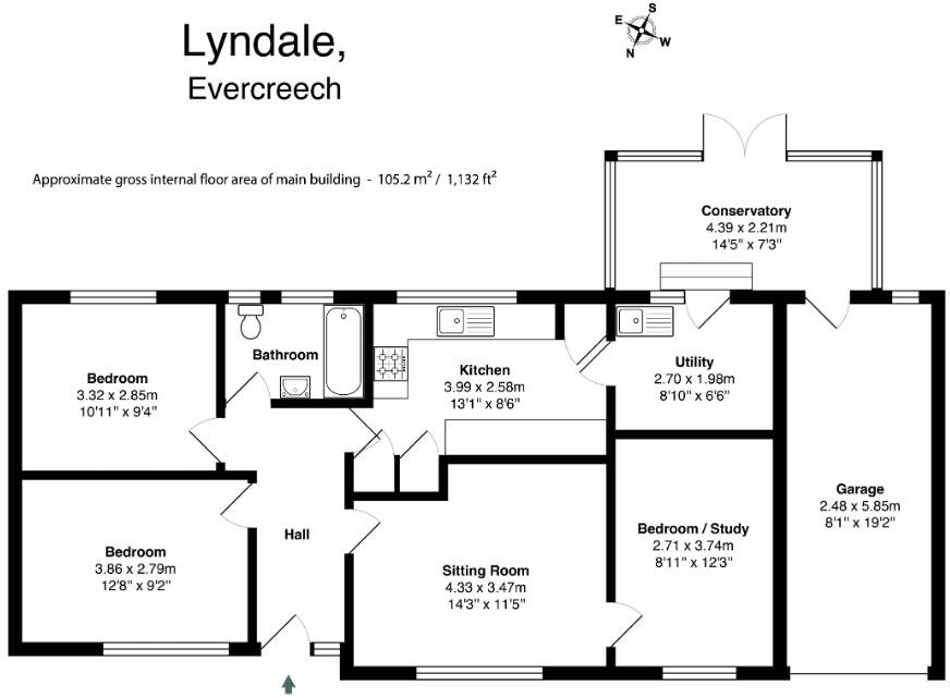 Lyndale, Enfield Road, Evercreech, Shepton Mallet, Somerset, BA4 floorplan