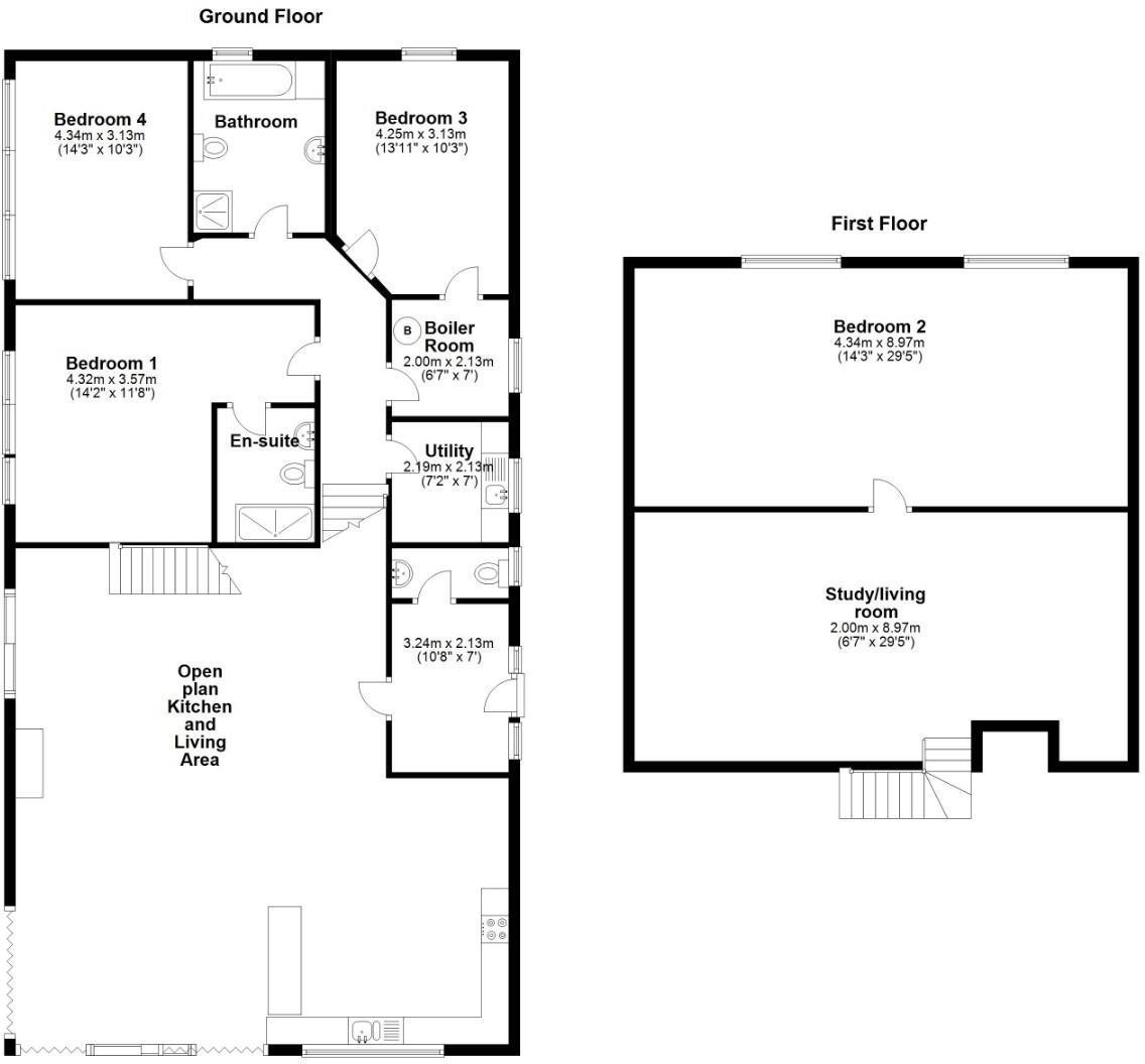 Lyonshall, Kington floorplan