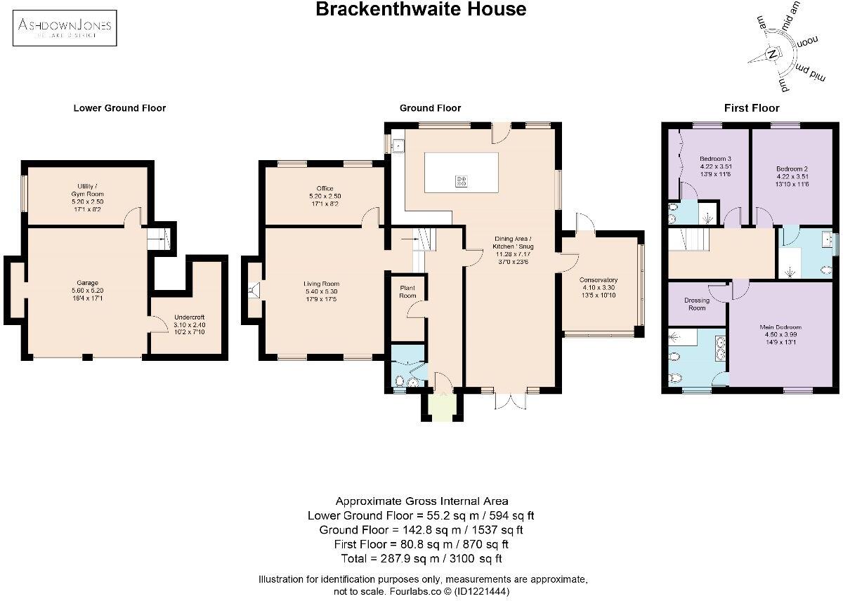 Brackenthwaite House, Black Beck Wood, Windermere, LA23 3LS floorplan