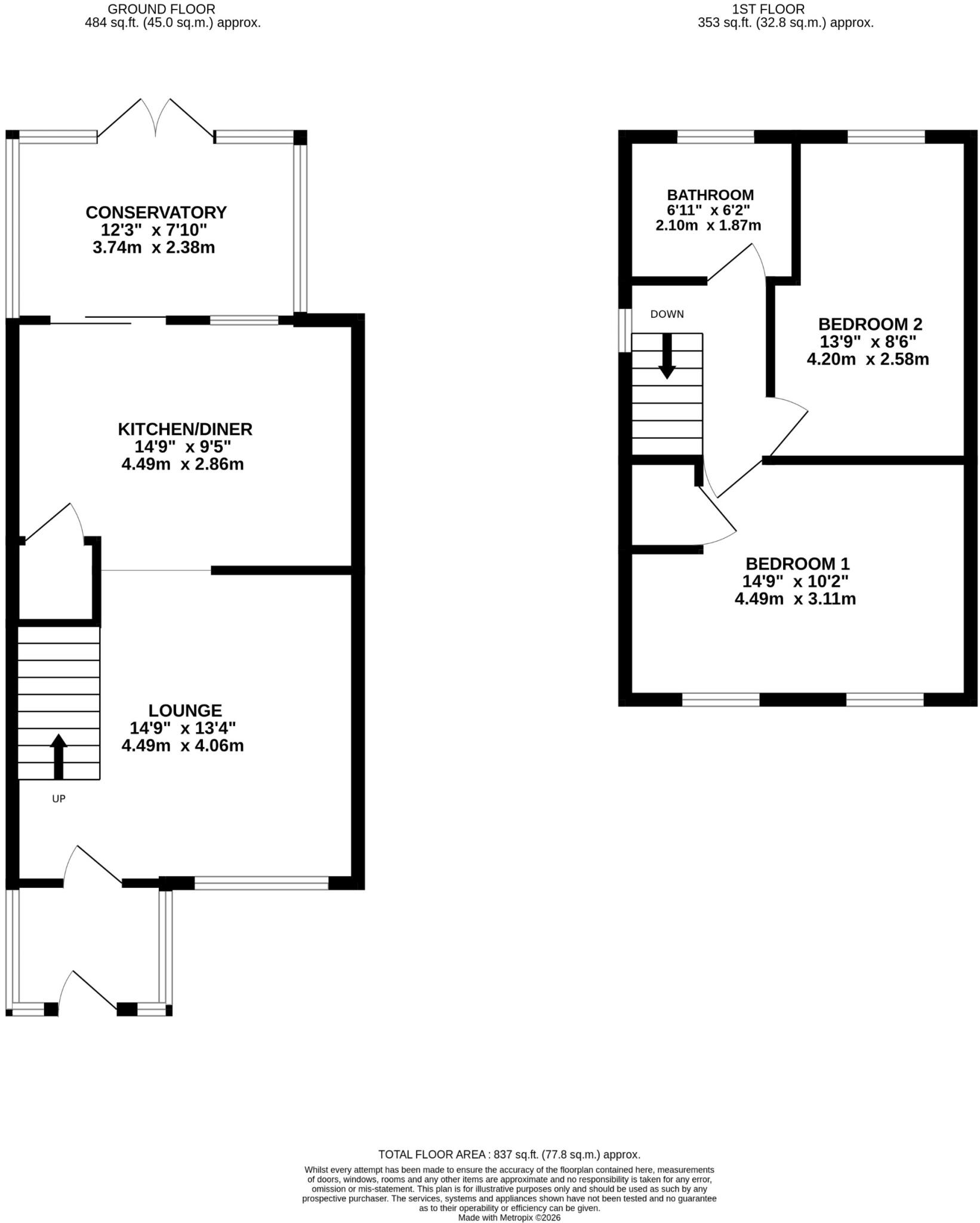 Prince Consort Road, Jarrow, Newcastle upon Tyne, NE32 floorplan