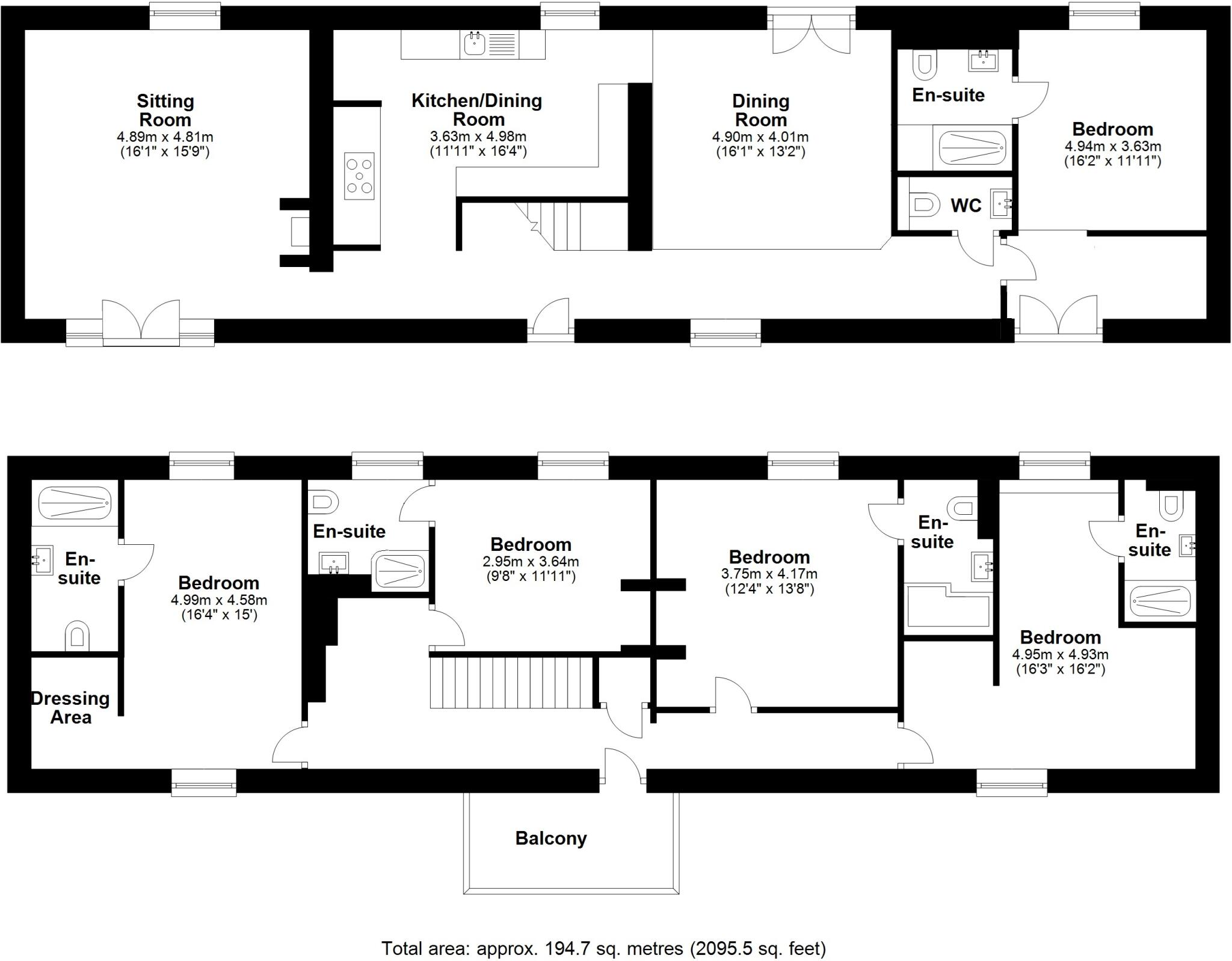 West Wing, Hetton Hall, Chatton, Northumberland, NE66 floorplan
