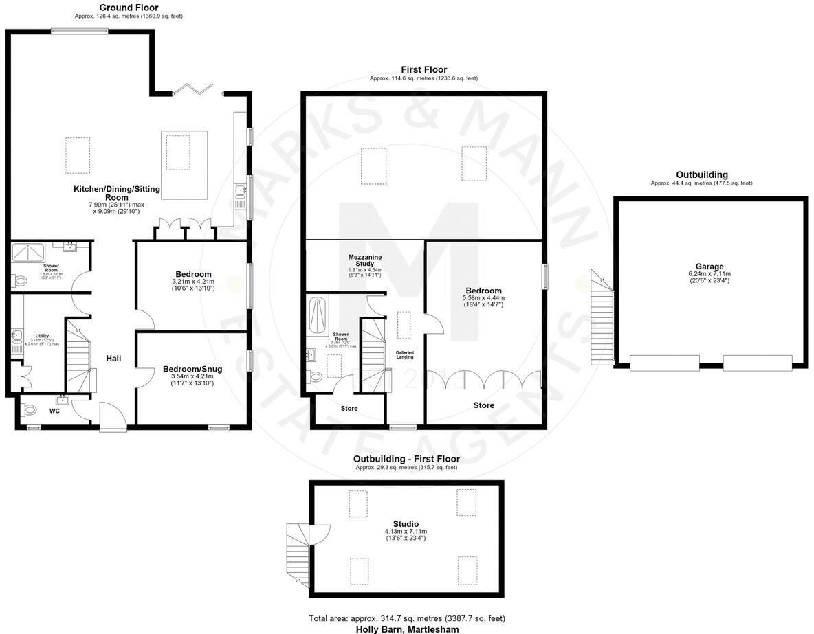 Holly Barn, Martlesham, Woodbridge, IP12 floorplan