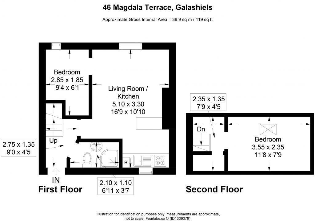 46 Magdala Terrace, Galashiels, TD1 2HS floorplan
