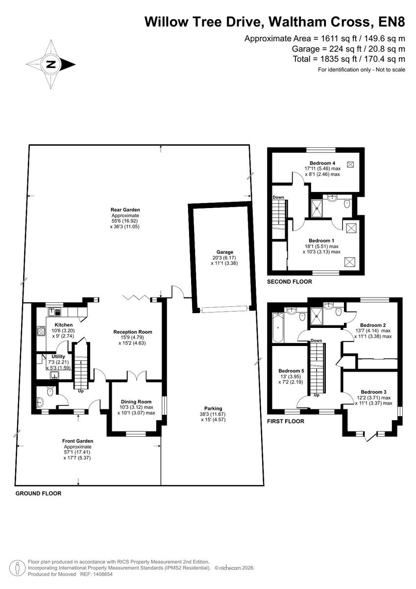 Willow Tree Drive, Waltham Cross, EN8 7 floorplan