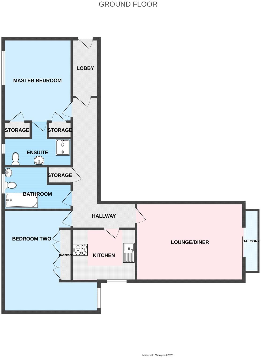 Muchall Road, Upper Penn, Wolverhampton, West Midlands, WV4 floorplan