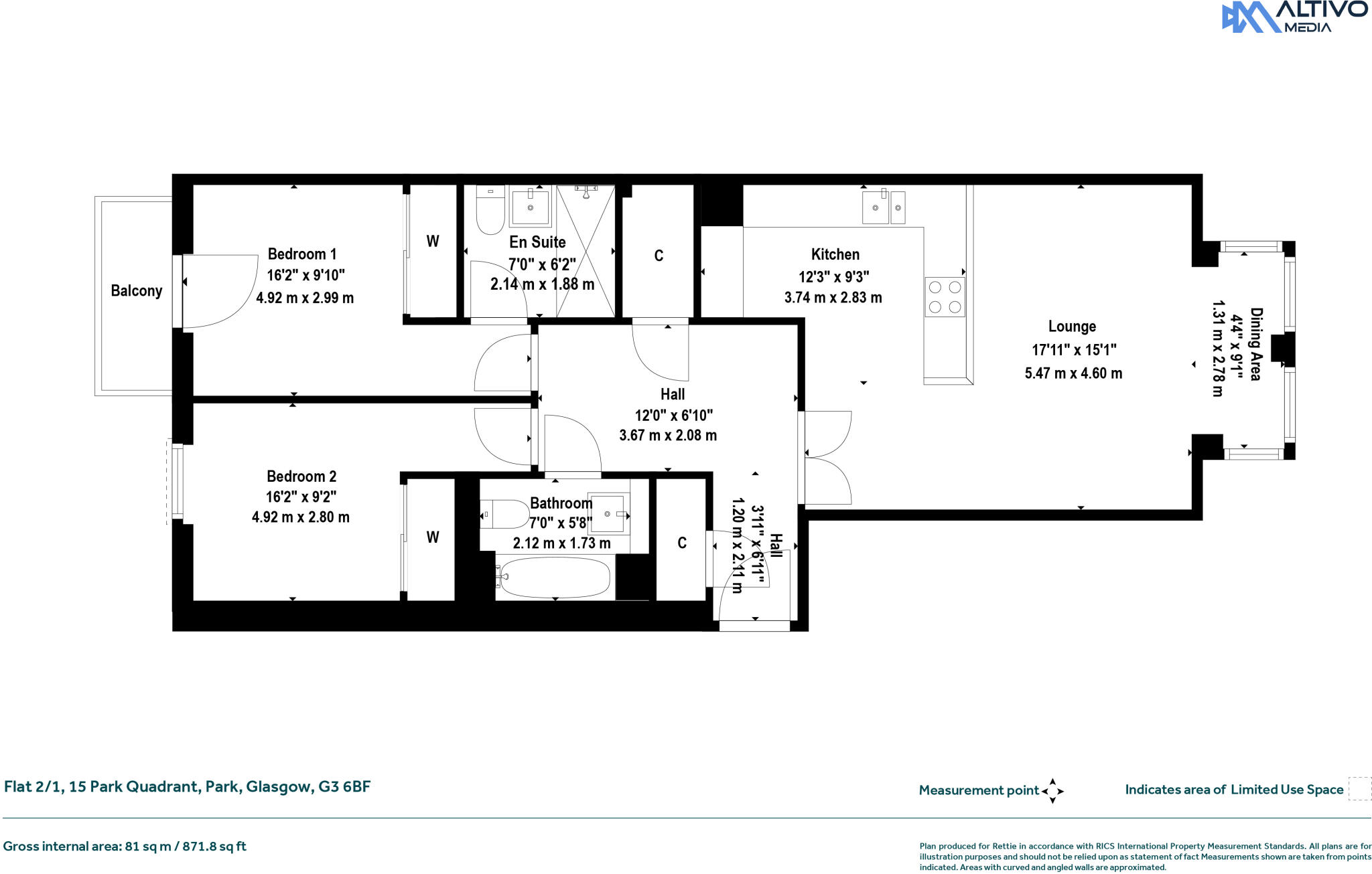 Park Quadrant, Park, Glasgow floorplan