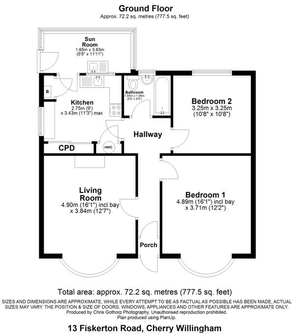 Fiskerton Road, Cherry Willingham, Lincoln, Lincolnshire, LN3 4JZ floorplan