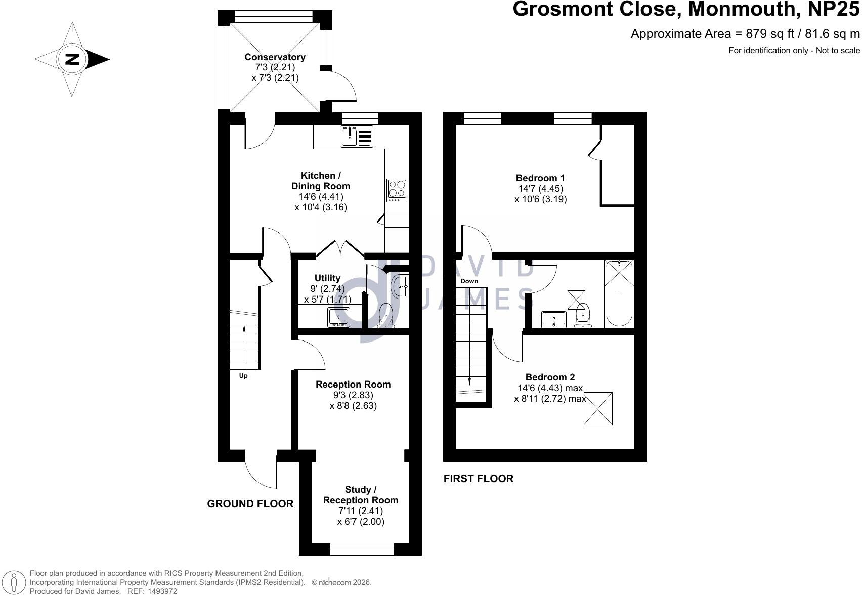 Grosmont Close, Monmouth, Monmouthshire, NP25 floorplan