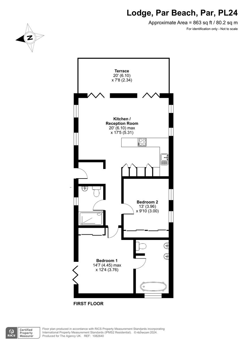 Par Beach, Par, PL24 floorplan