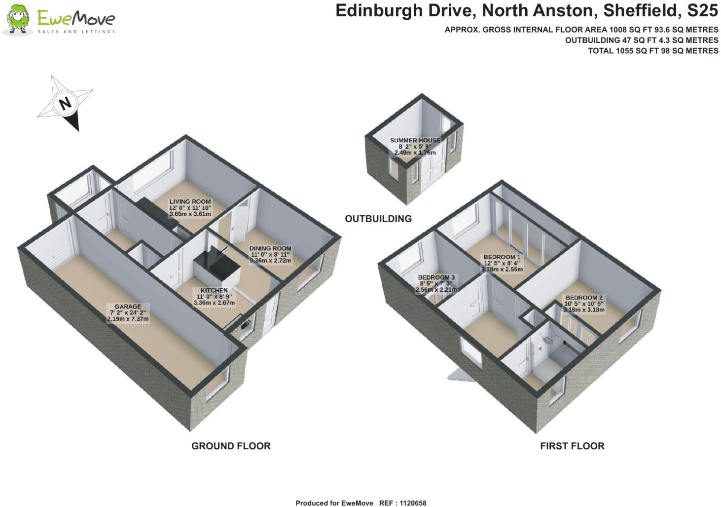 Edinburgh Drive, North Anston, Sheffield, South Yorkshire, S25 floorplan