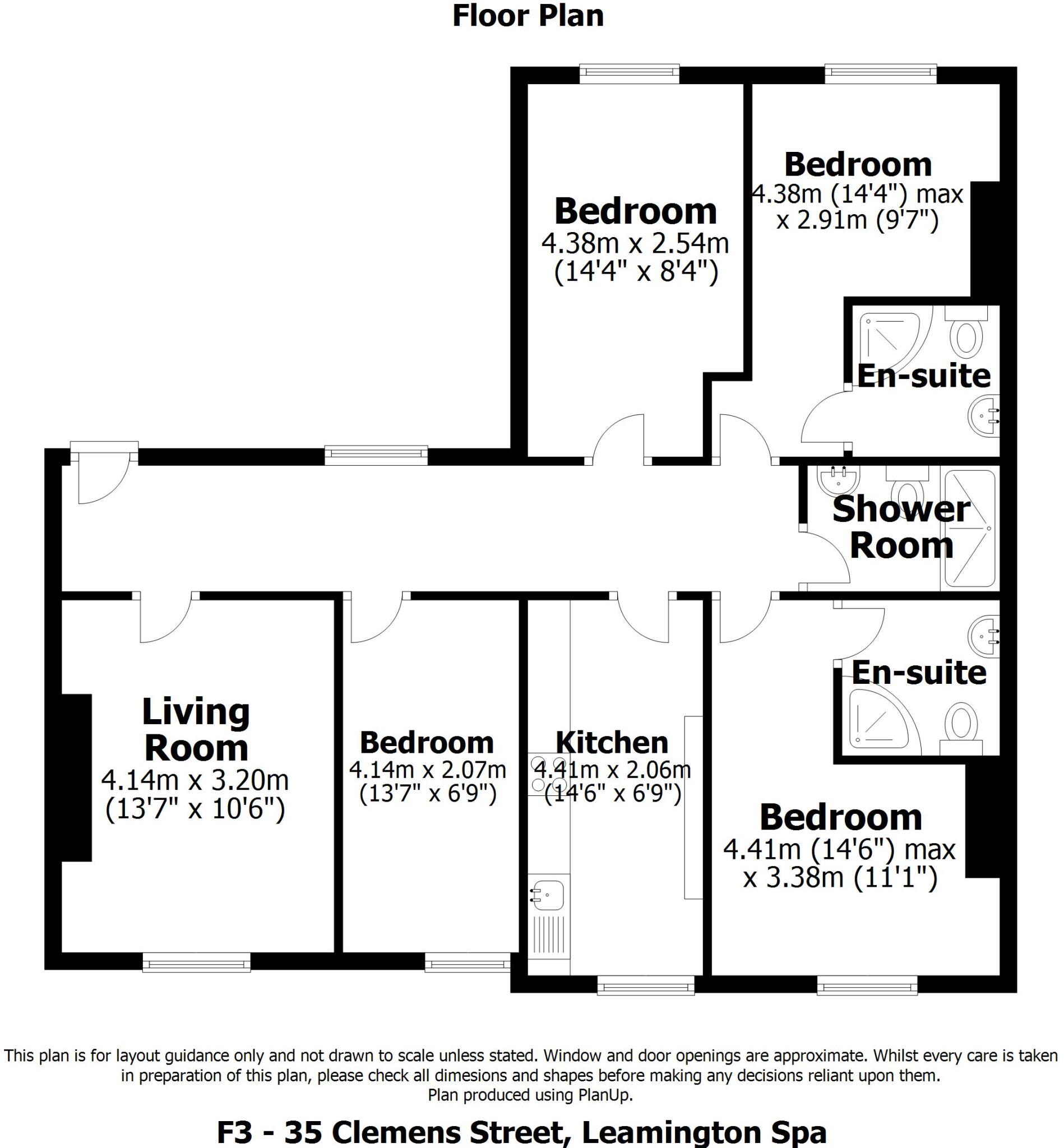Flat 3, 35 Clemens Street, Leamington Spa floorplan