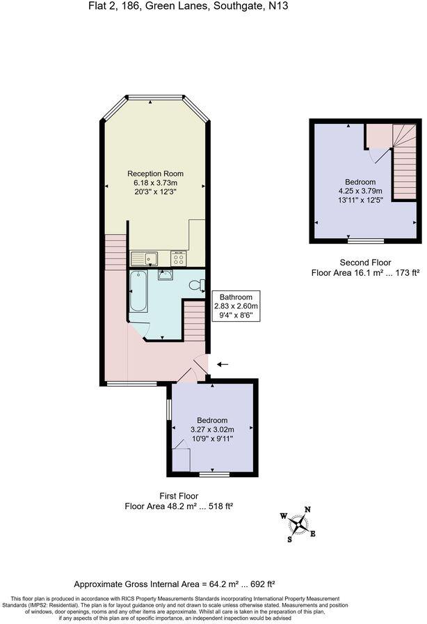 FF, Green Lanes, Palmers Green, N13 floorplan