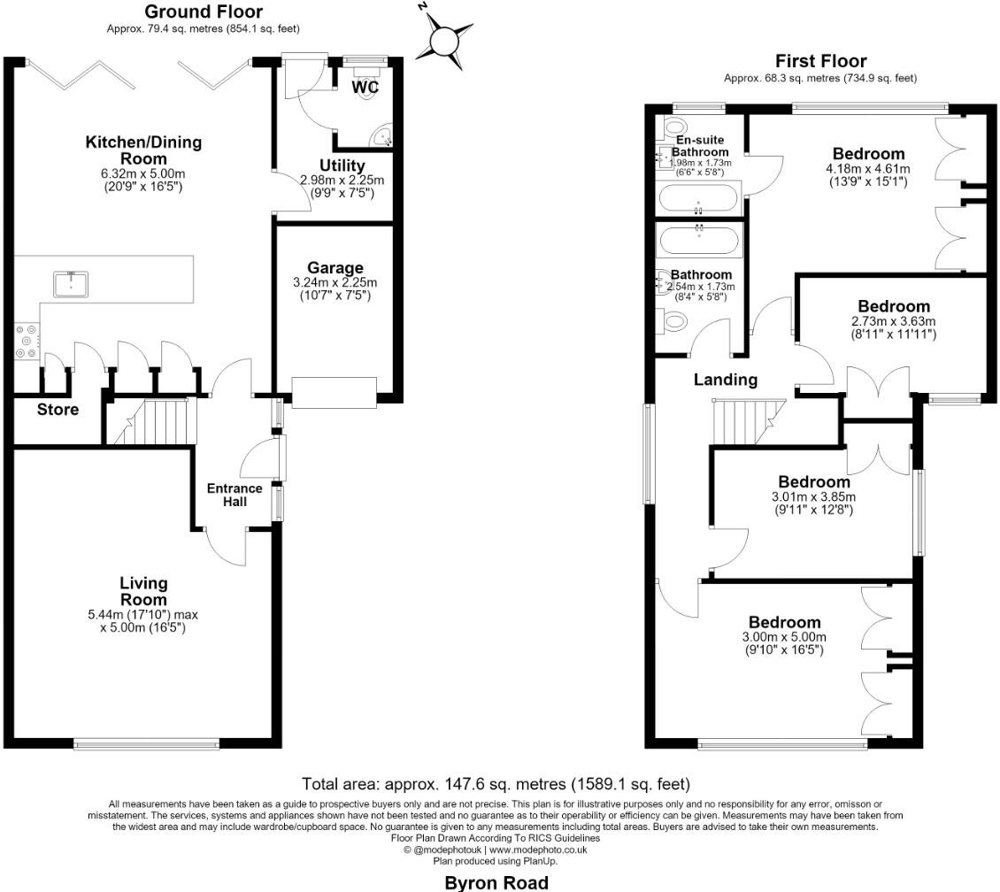 Byron Road, Hutton, Brentwood, CM13 floorplan