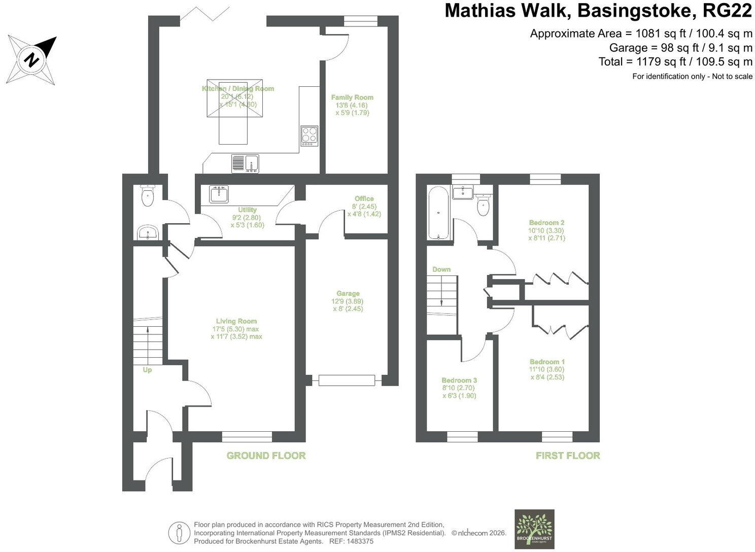 Mathias Walk Basingstoke RG22 4EQ floorplan
