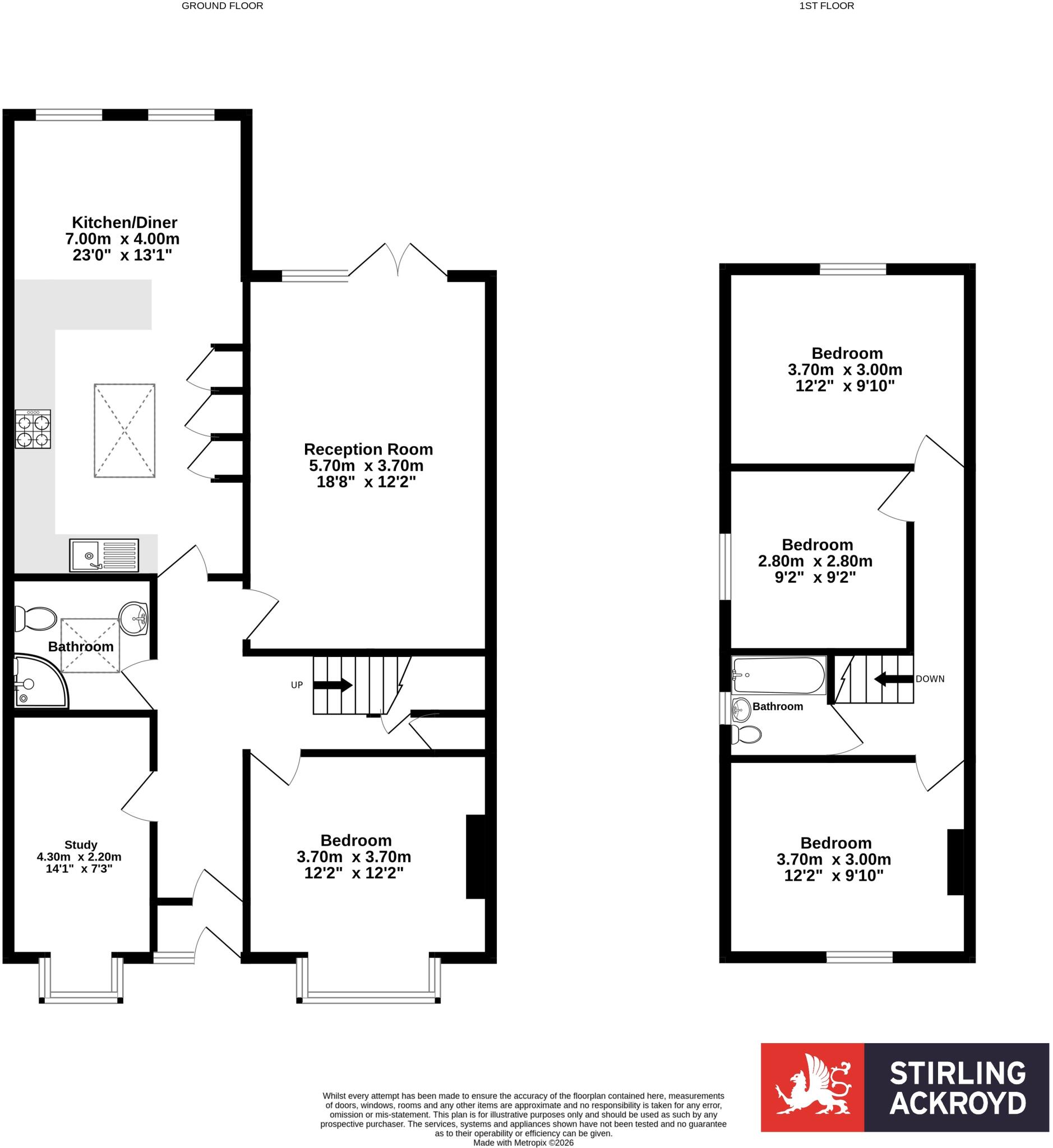 South Road, Guildford, Surrey, GU2 floorplan