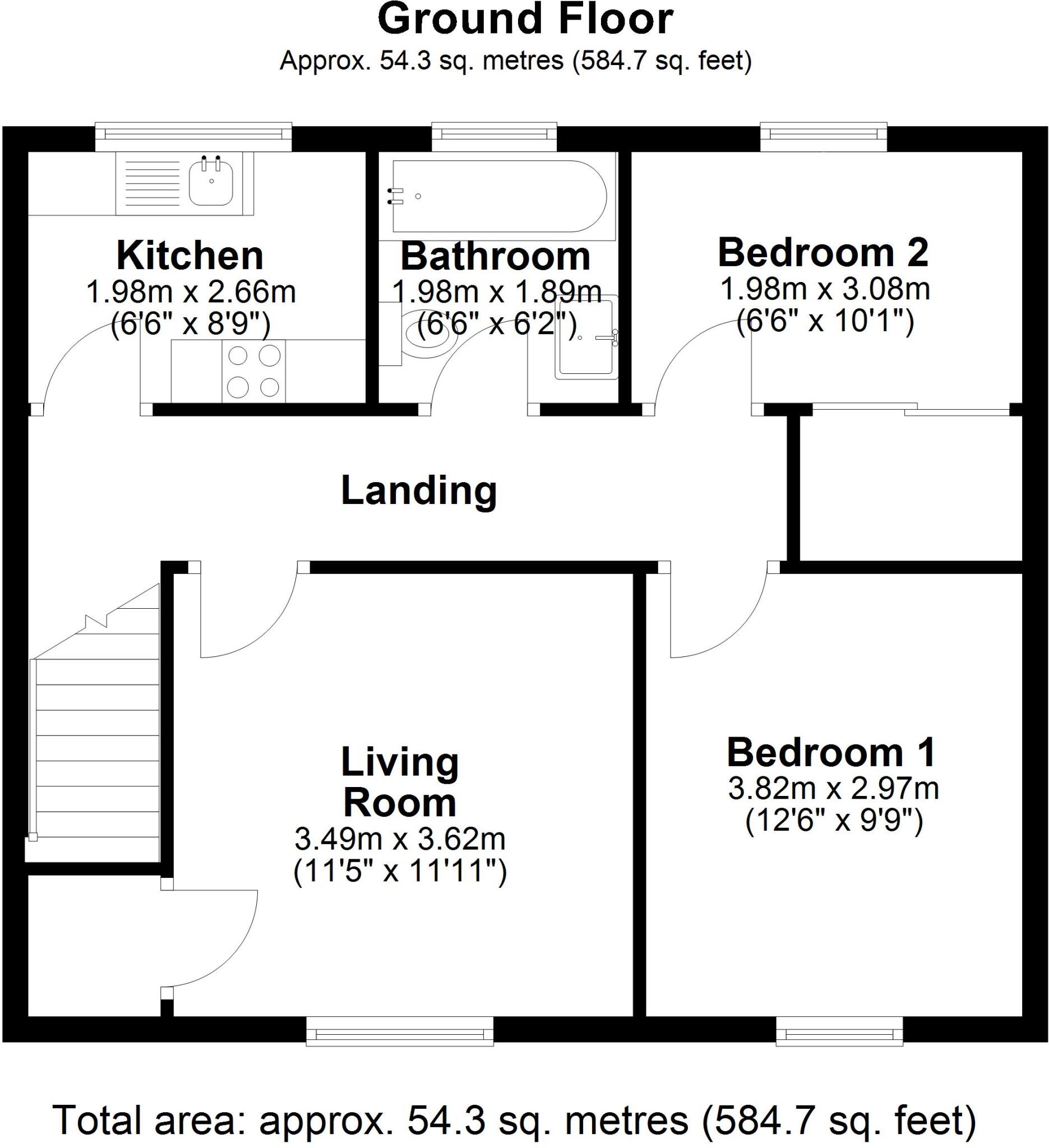 Lincoln Walk, Great Lumley, Chester Le Street, Durham, DH3 floorplan