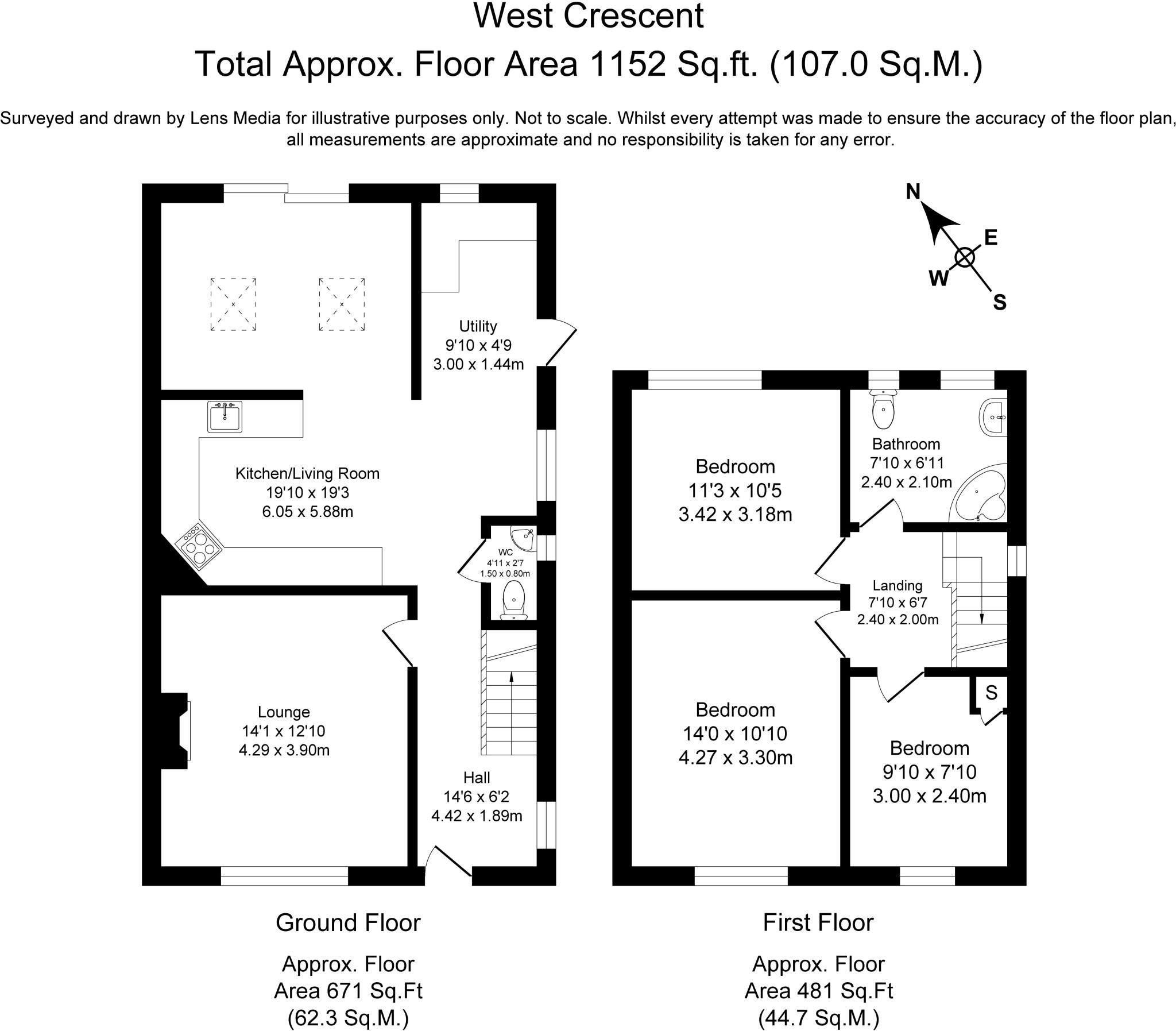 West Crescent Broughton, Preston PR3 5JY floorplan