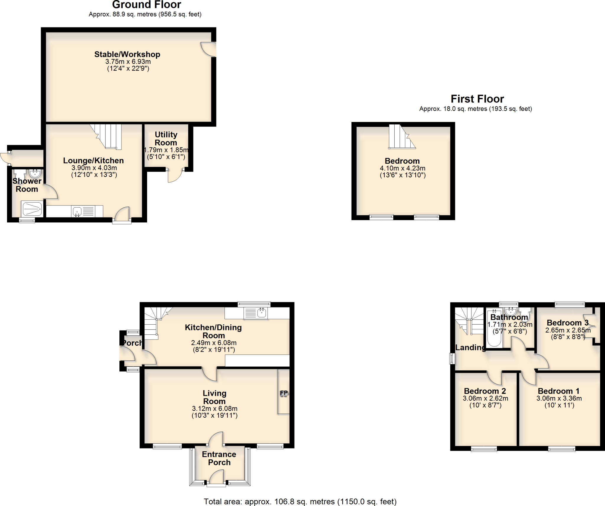 Binwell Cottage floorplan
