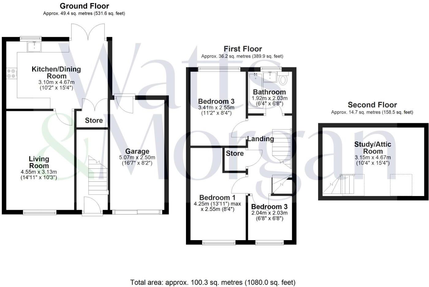 69 Church Meadow, Boverton, Llantwit Major, CF61 2AT floorplan