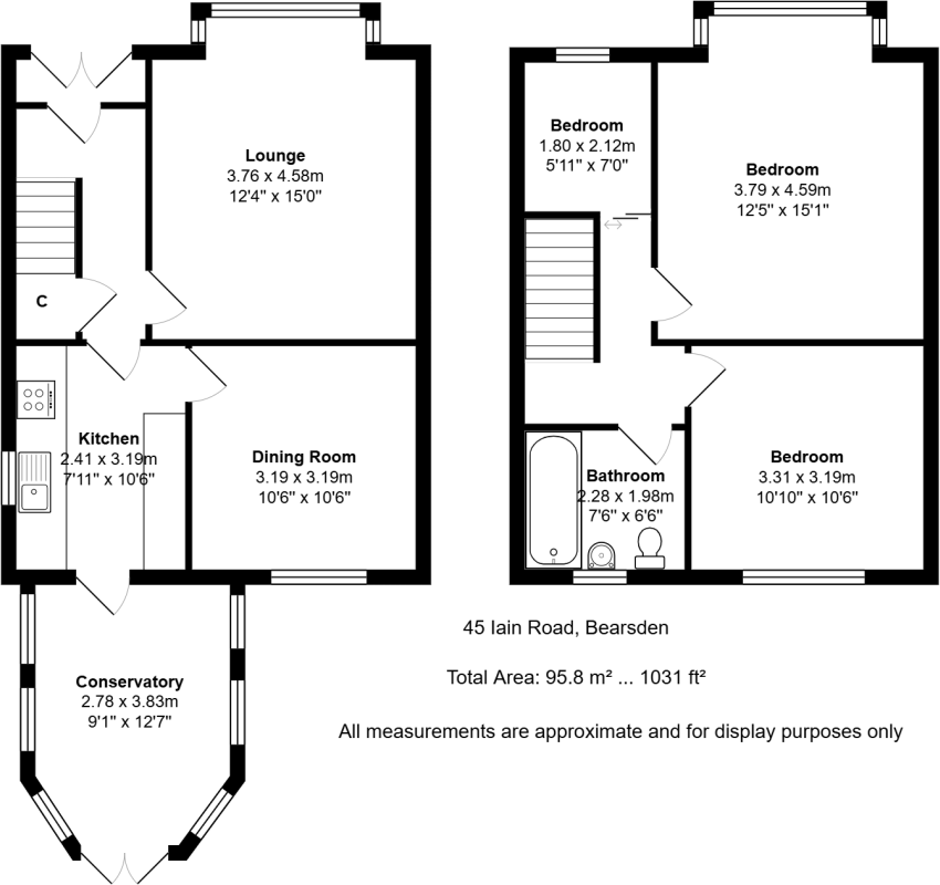 45 Iain Road, Bearsden, Glasgow G61 4PB floorplan