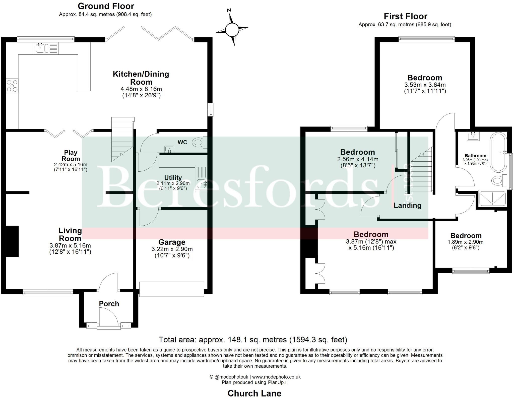 Church Lane Cottages, Church Lane, CM15 floorplan