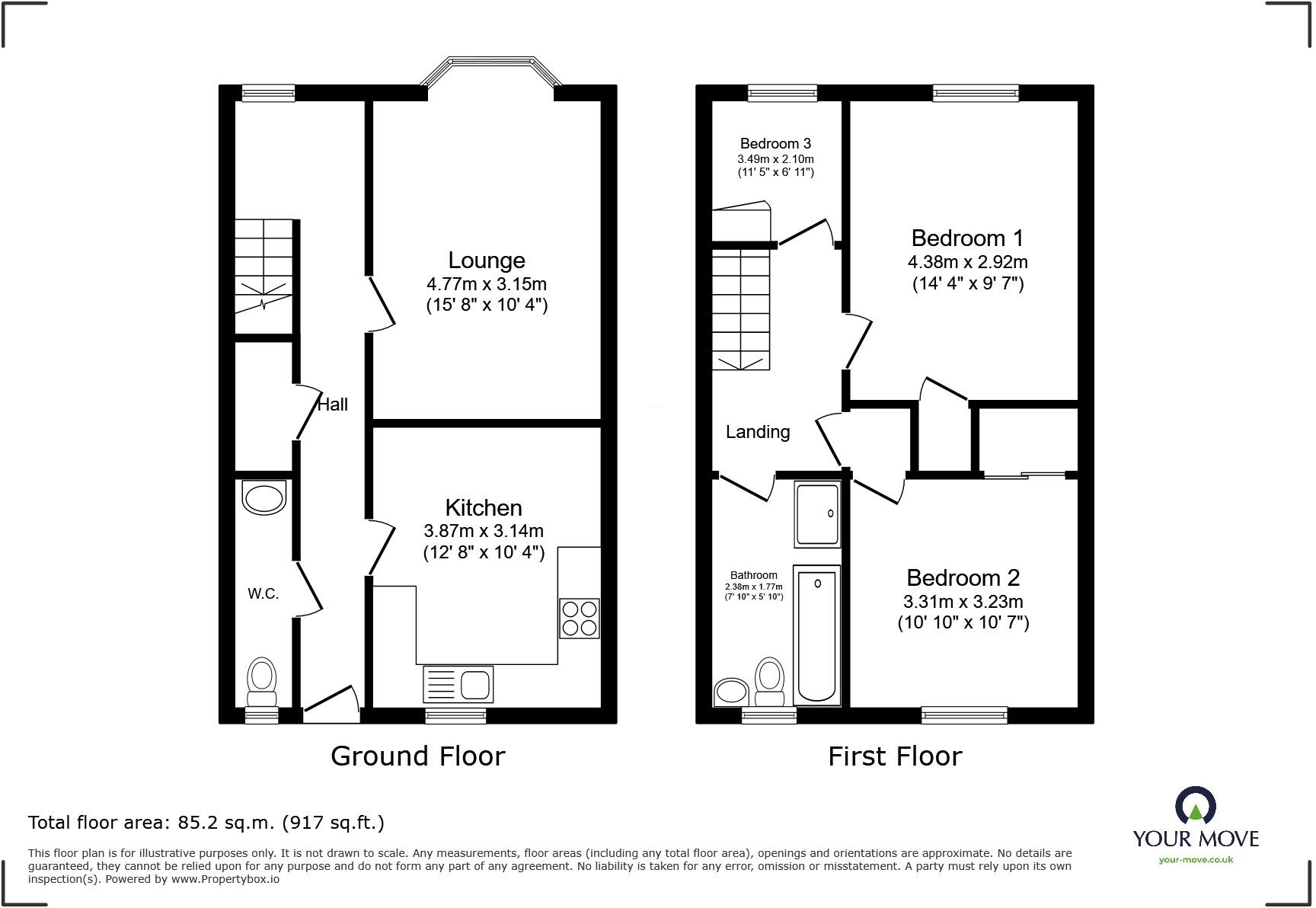 Eversley Grove, Wolverhampton, West Midlands, WV11 floorplan