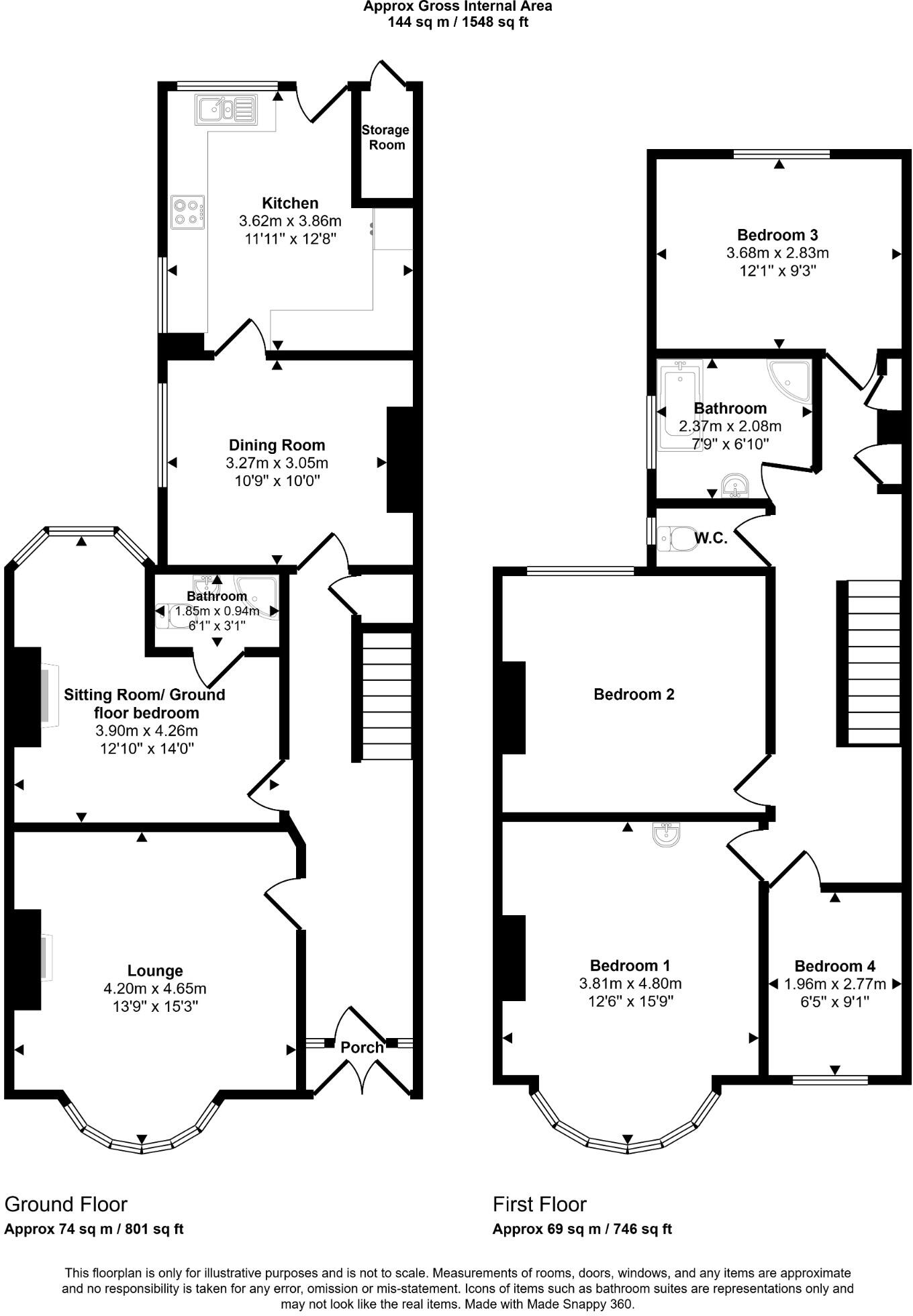 Butterton Road, Rhyl, Denbighshire, LL18 1RF floorplan