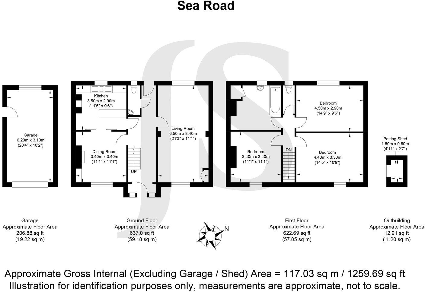 Dene Cottage, Sea Road, East Preston, BN16 1PB floorplan