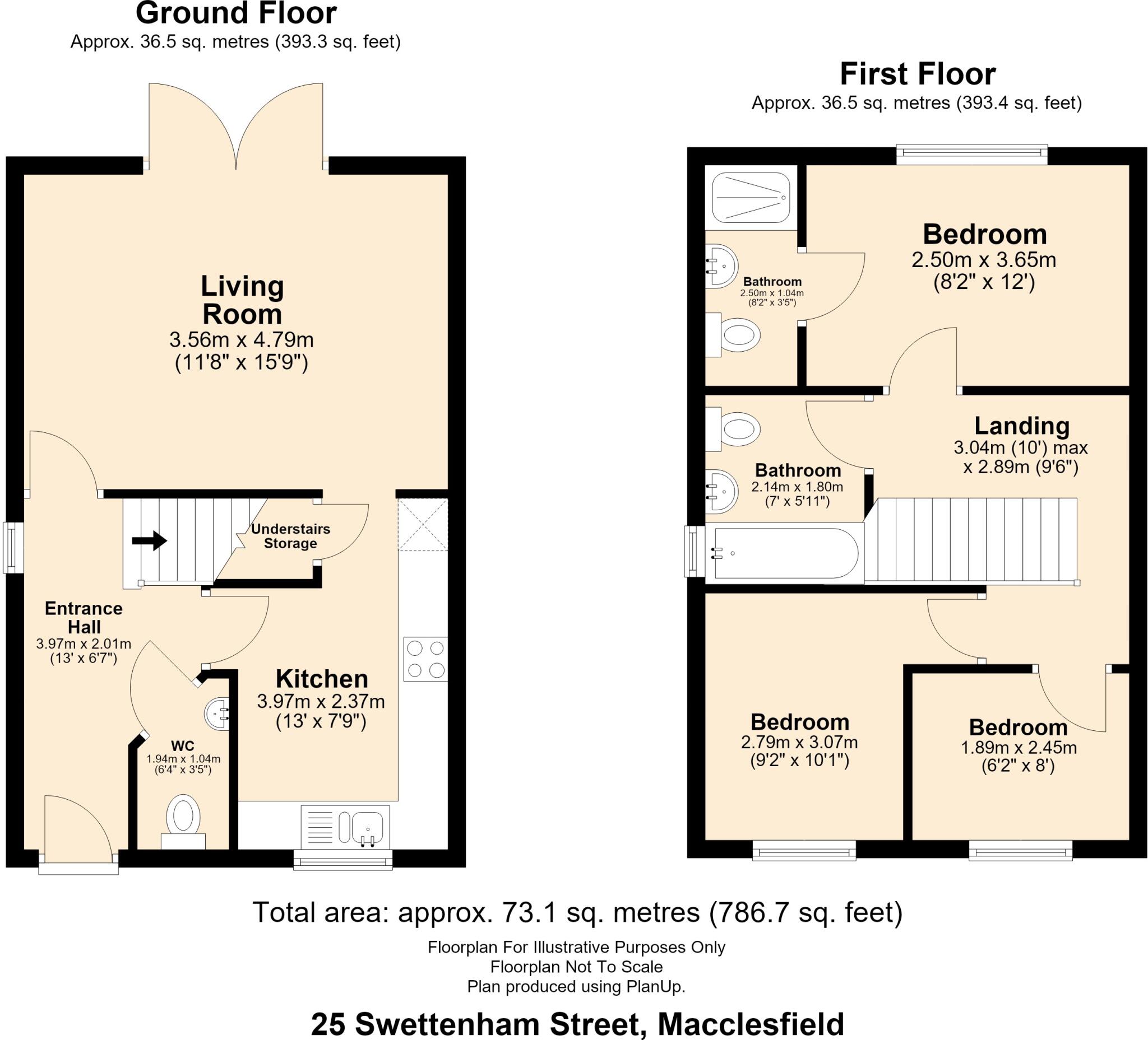 25 Swettenham Street, Macclesfield, Cheshire. SK11 7BT floorplan